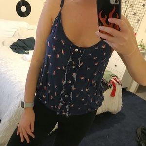 Bird Print Tank Top